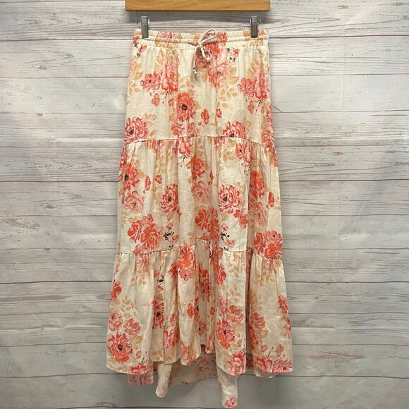 Kivari Dresses & Skirts - Kivari Florence Tiered Midi Skirt in Sunset Floral